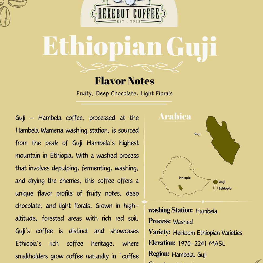 
                      
                        Guji, Ethiopian Coffee - Rekebot Coffee
                      
                    